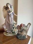 Boyd's Collection angel 5", hand painted angel made in China 12"
