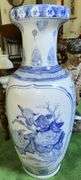 2’ tall Blue and white umbrella stand