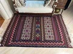 Handwoven Caucasian Kilim Rug, 64” x 93”