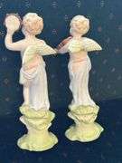 Lefton blue jay 7", pair of Sylvan China & CMC cherub figurines, 2 Homco figurines