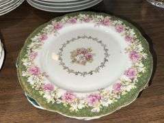 Lot of misc hand painted china plates, shallow bowls, Noritake dinner plates