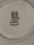 Lenox Eternal china service for 12 dinner with plates, salad plates, dessert plates, cups & saucers