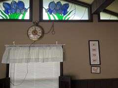 Electric Pocket watch wall clock, 2 Asian prints