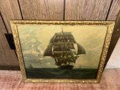Framed ship picture