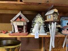Bird houses, wind chimes