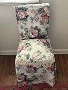 Folding wood chair w/ slip cover