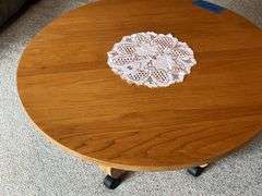 Oak 36”diameter coffee table