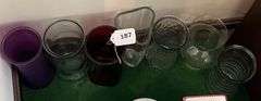 7 glass vases