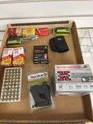 22 ammo, 380 ammo, 12 gauge 3.5” BB Steel shot, Fobus holster, mag loader