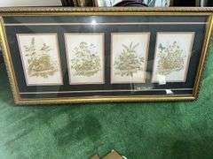 Lot of floral themed framed pictures, 2 are artist signed