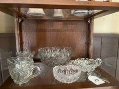 Pressed & etched glassware