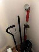 Cane, walking stick, fan, boot, scrubber, over the door shoe organizer