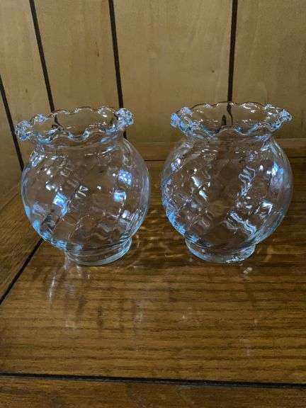 Fourteen 5.5” ribbed fish bowl vases image