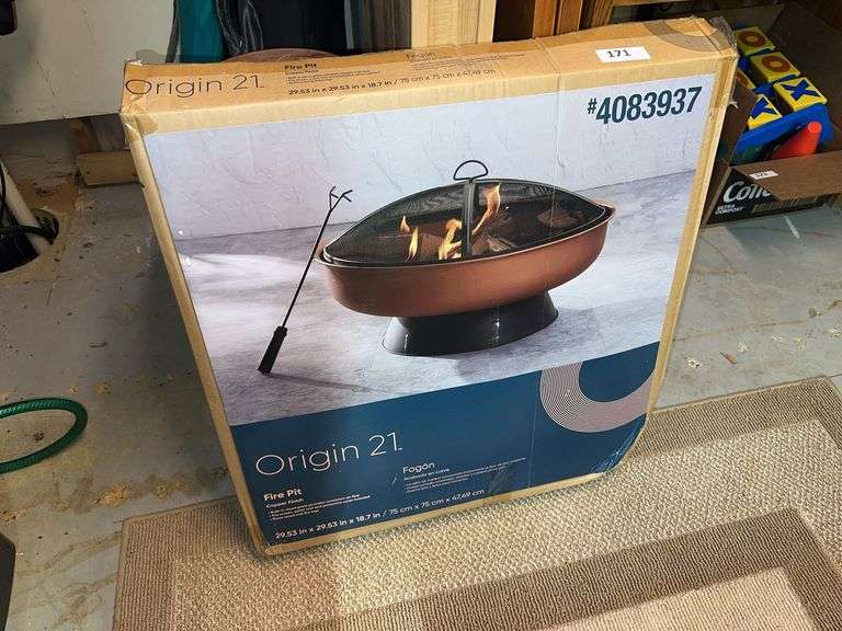 Fire pit new in box, plant stand image