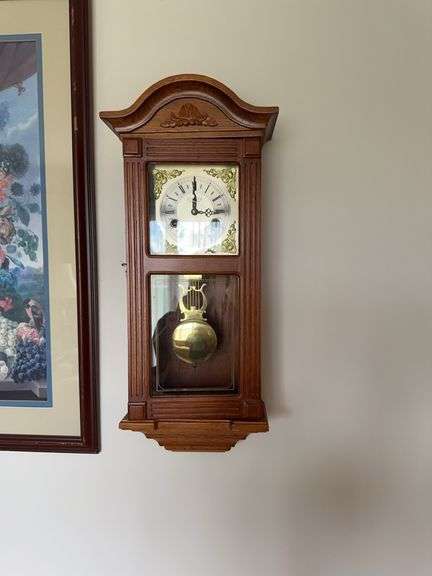 Vintage pendulum wall clock image