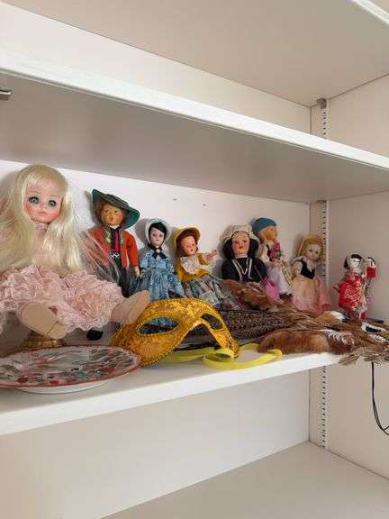 Eight dolls, Asian plate, three masks image