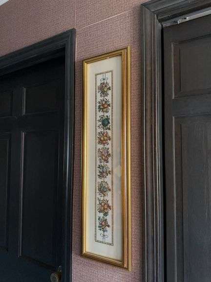 Gold framed picture 33” x 9” image