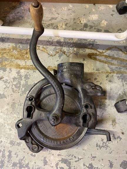 Antique Black Hawk corn sheller, Clarksville Tennessee image