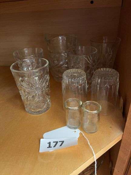 Small Wexford pitcher w/ 4 glasses, 2 juice glasses image