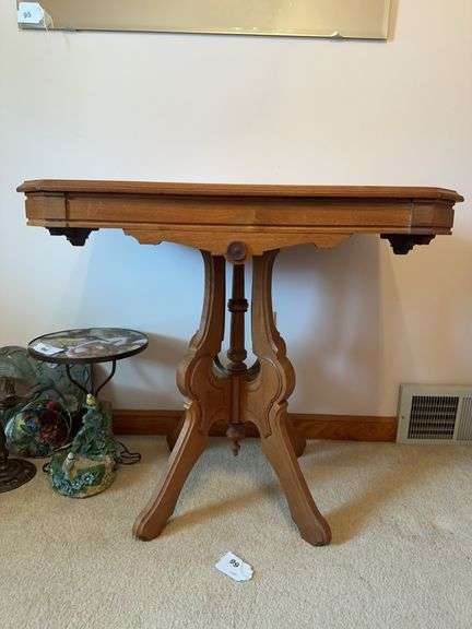 Antique side table 30 x 20 x 28” image