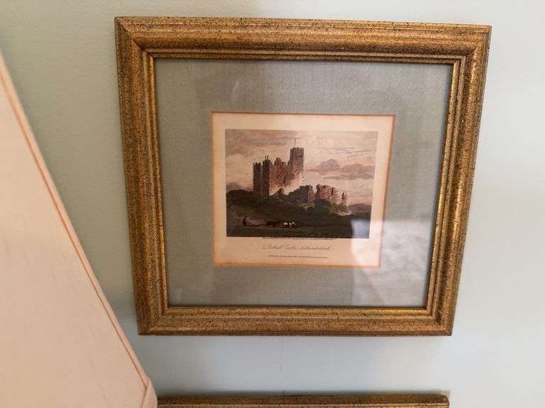 Four framed prints 8" x 7" image