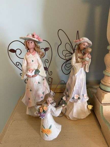 3 Angel Accents figures 4" and 8" image