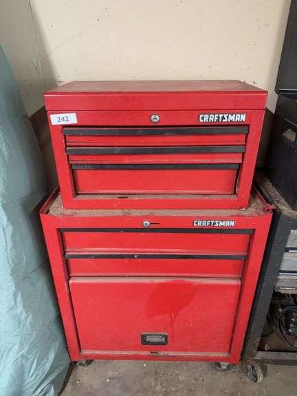 Craftsman 2pc 6 drawer tool chest with contents image