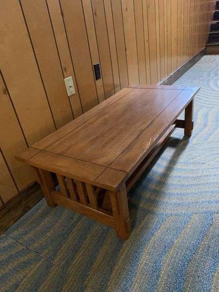 Mission style coffee table, 50”w x 24”d x 15”h image