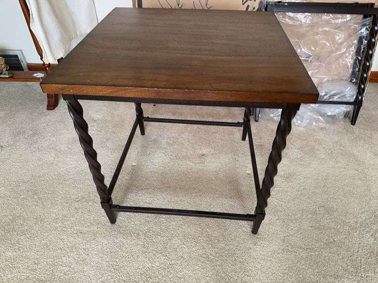 Side table with rustic oak finish (matches lot 31) image