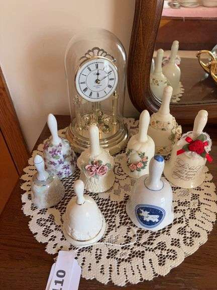Porcelain bells, anniversary clock image