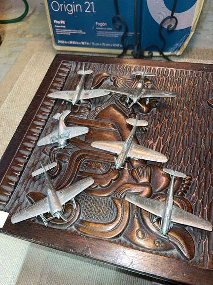 6 Danbury Mint pewter planes image