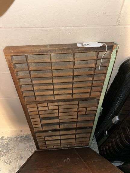 Vintage wood printers tray image