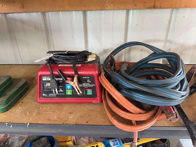 Battery charger and jumper cables image