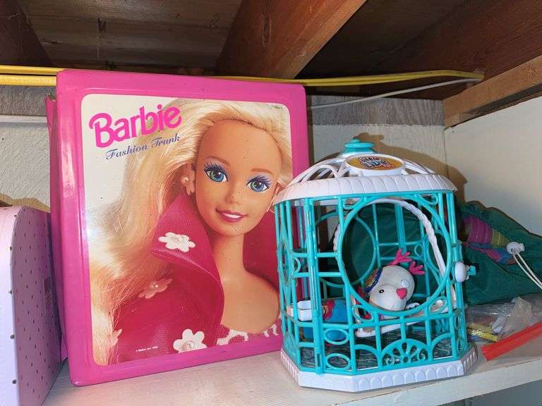 Contents of top shelf of closet image