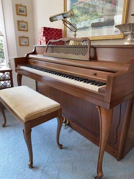 Kimball Consolette player piano with bench image