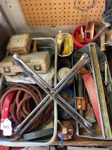 Misc hardware, pipe clamp, tool caddy, misc image