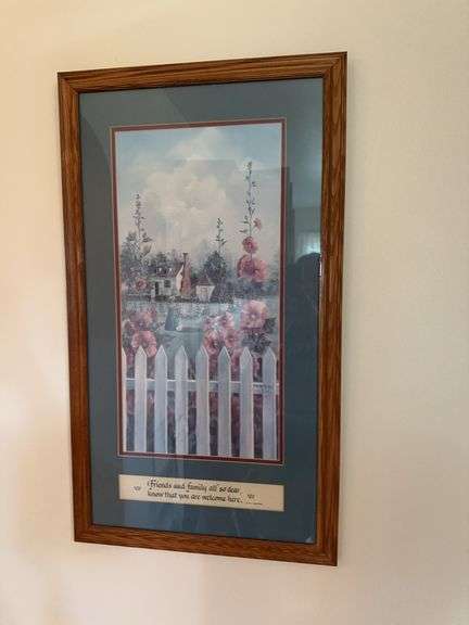 Framed picture, wooden wall hanging image