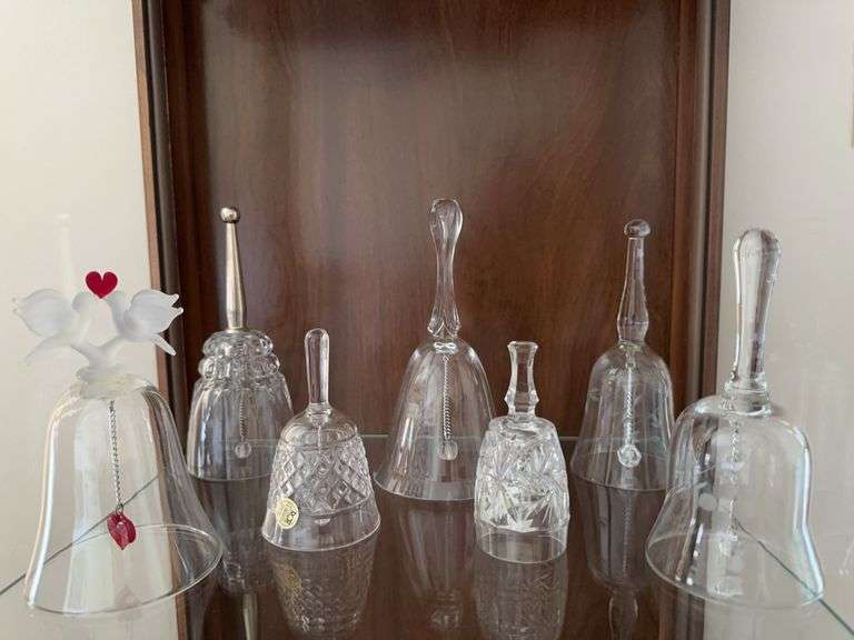 Lot of clear glass bells image