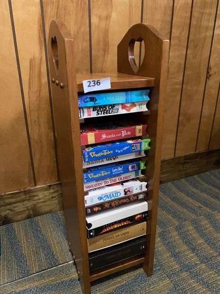 Wood media rack, DVD’s image