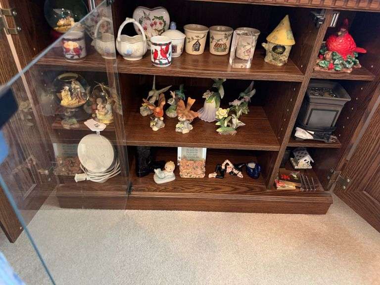 Misc collectibles in cabinet image
