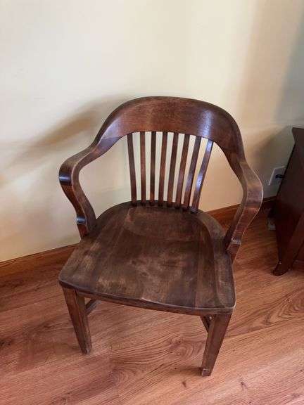 Antique wooden side chair image