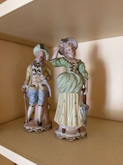 8” Victorian couple figurines, Japan image