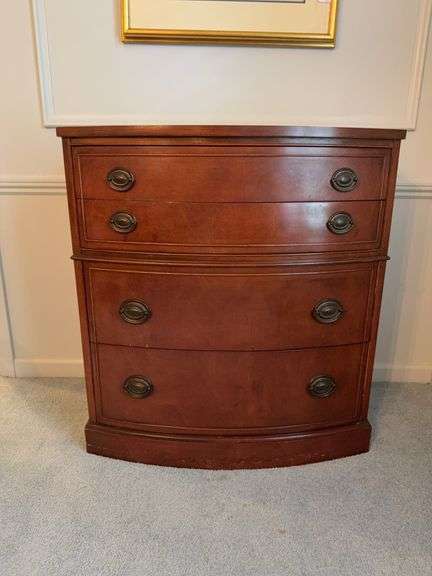 Thomasville bow front 5 drawer chest image