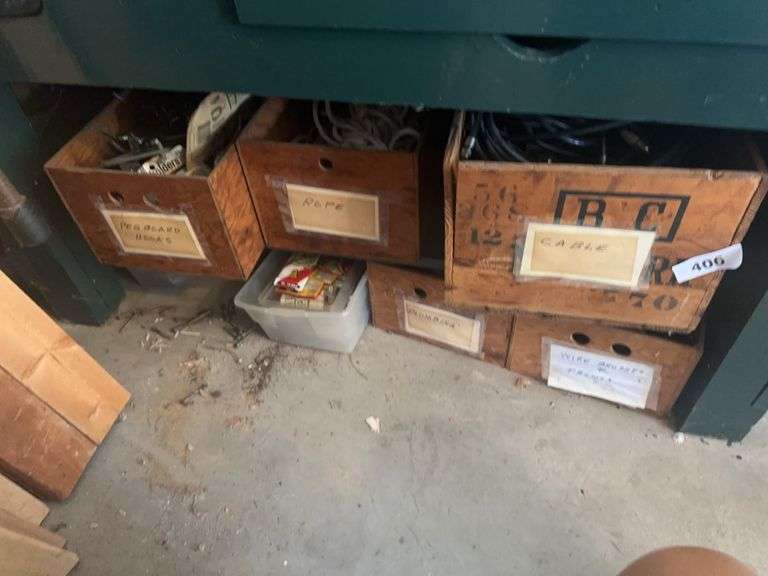 Contents under left side of bench image
