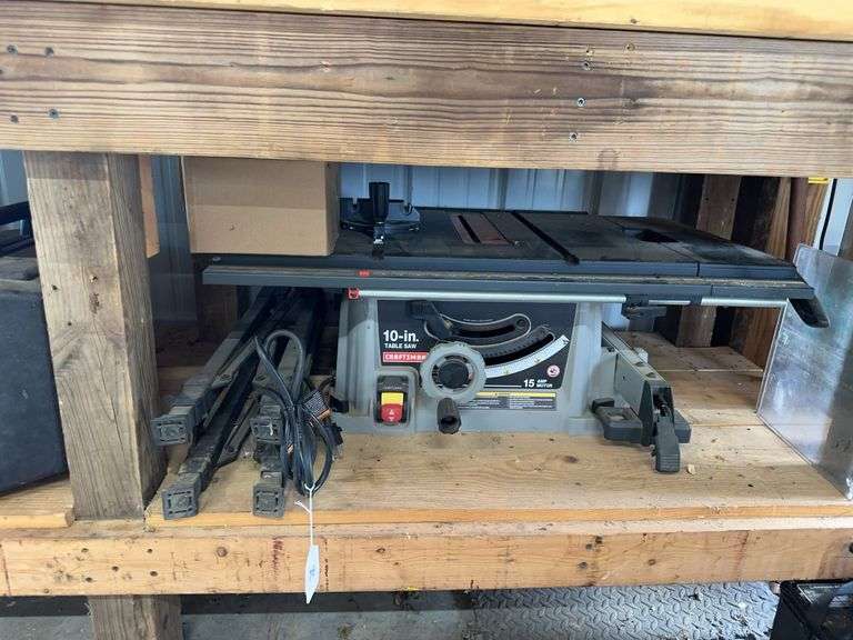 10” craftsman table saw and folding stand image