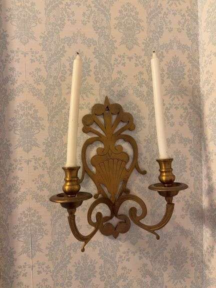Brass wall sconces 10" x 12" image