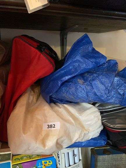 Tarps, paint drop cloths, miscellaneous bags image