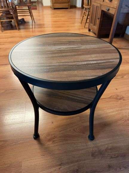 Pair of end tables 24” diameter image