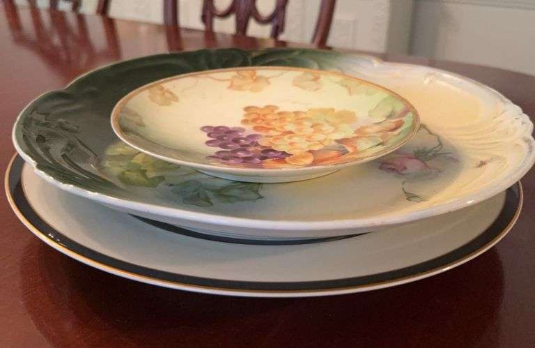 2 Hand painted plates, Mikasa china plate image