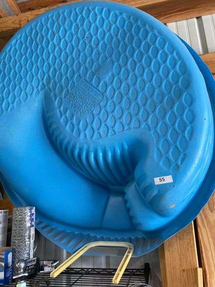 Kiddie pool with built in slide image